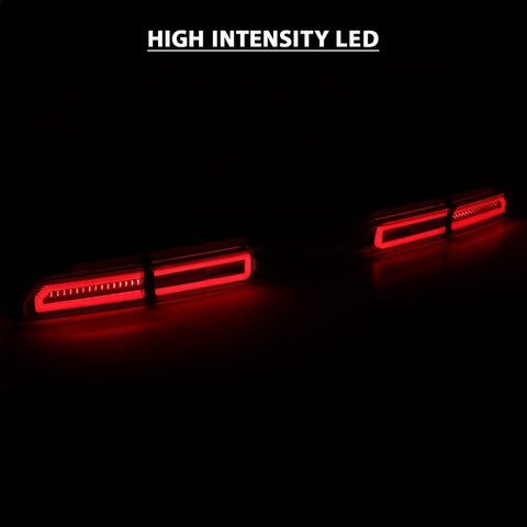 ANZO 08-10 Dodge Challenger LED Taillights - Red/Clear w/Sequential Turn Signal - 321348