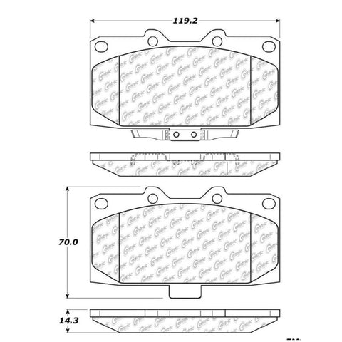 StopTech Street Touring 06-07 Subaru Impreza WRX/WRX STi Front Brake Pads - 308.11820