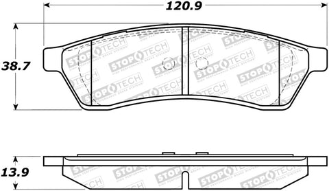 StopTech Street Brake Pads - 308.10300