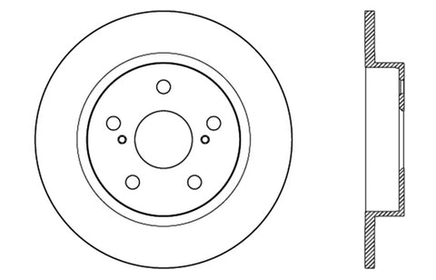 StopTech SportStop 10-13 Scion tC Slotted & Drilled Left Rear Rotor - 127.44179L