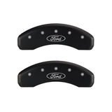 MGP 4 Caliper Covers Engraved Front & Rear Oval logo/Ford Red finish silver ch - 10227SFRDRD