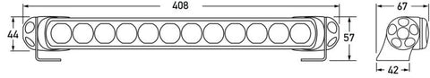 Hella Led Light Bar 350 / 14in Driving Beam - Clear - 958040071