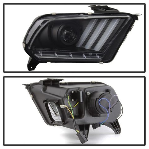 Spyder Ford Mustang 10-13 Projector Headlights - HID Model Only - Black PRO-YD-FM2010V2-HID-BK - 5084569