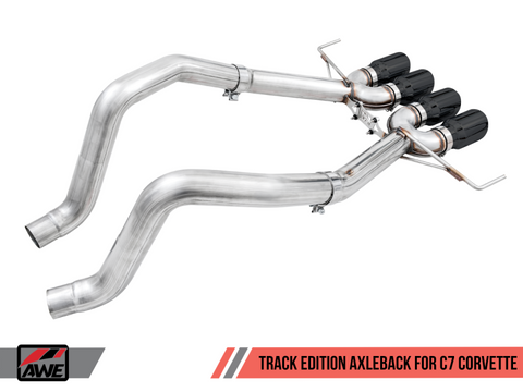 AWE Tuning 14-19 Chevy Corvette C7 Z06/ZR1 Track Edition Axle-Back Exhaust w/Black Tips - 3020-43081