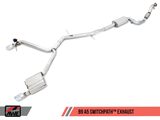 AWE Tuning Audi B9 A5 SwitchPath Exhaust Dual Outlet - Chrome Silver Tips (Includes DP and Remote) - 3025-32026