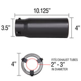 Spectre Exhaust Tip 4in. Resonated - Black - 22362