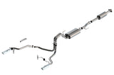 Borla F-150 2021 5.0L 4dr CC SB EC STB Lariat/KR/Platinum/LTD 3/2.25 SRE Cat-Back Touring CHR Tips - 140865