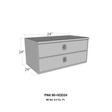 Westin/Brute HD Under Body 24in x 24in w/Top & Bottom Drawers - Aluminum - 80-HDD24