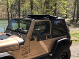 Rampage 18-21 Jeep Wrangler (JL) Unlimited Frameless TrailView Fastback Soft Top Kit - Black Diamond - 139535