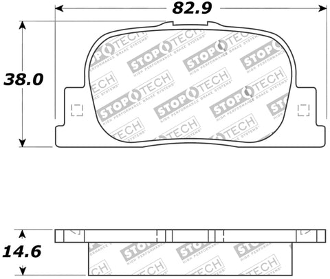 StopTech Street Touring 05-08 Scion tC Rear Brake Pads - 308.08350