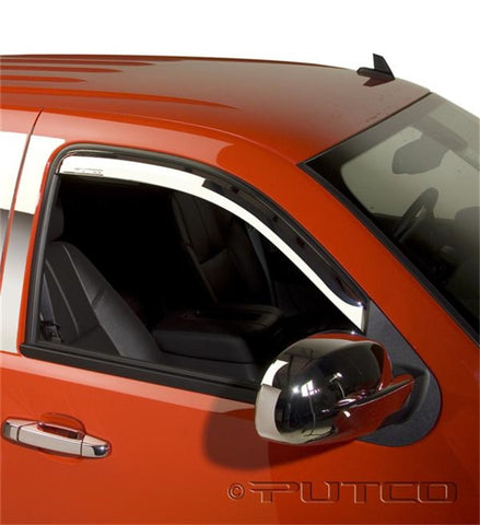 Putco 14-14 Chevrolet Silverado HD - Crew Cab (Front Only) Element Chrome Window Visors - 480055