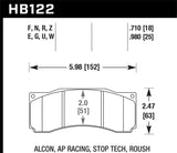 Hawk DTC-80 AP Racing Alcon Race Brake Pads - HB122Q.710