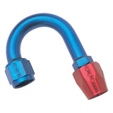 Russell Performance -10 AN Red/Blue 180 Degree Full Flow Hose End (1-1/4in Centerline Radius) - 610280