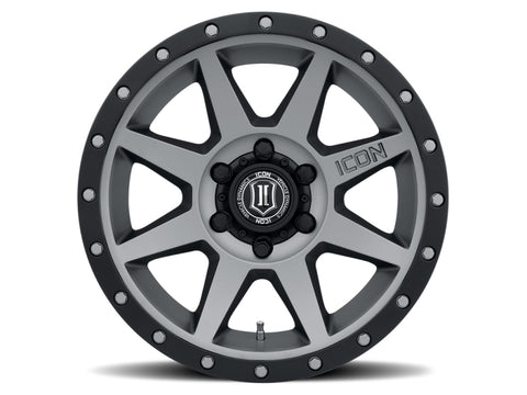 ICON Rebound 18x9 6x5.5 25mm Offset 6in BS 95.1mm Bore Titanium Wheel - 1818909060TT