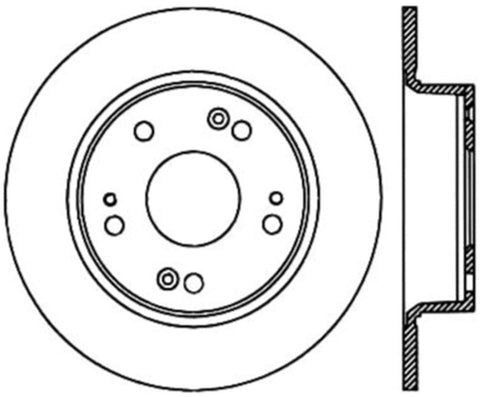 StopTech Power Slot 09-12 Acura TSX / 08-12 Honda Accord Coupe Rear Left Slotted CRYO Rotor - 126.40068CSL