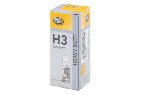 Hella H3 24V/70W PK22s T3.25 Halogen Bulb - H3 24V