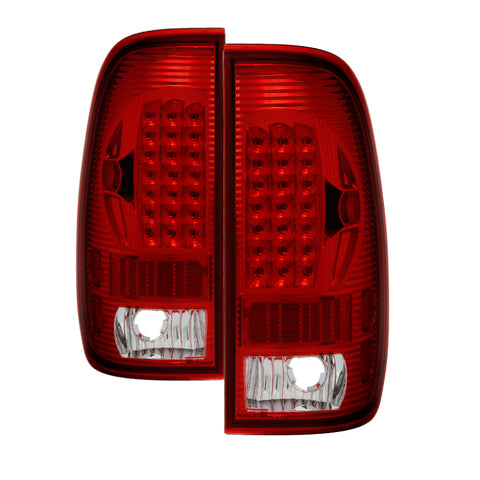 Xtune Ford F150 Styleside 97-03 Super Duty 99-07 LED Tail Lights Red Smoke ALT-ON-FF15097-LED-RC - 5034076