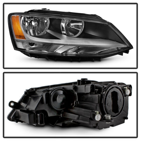 xTune 11-18 Volkswagen Jetta Sedan OEM Style Halogen Headlights - Chrome (HD-JH-VJ11-AM-C) - 9042348