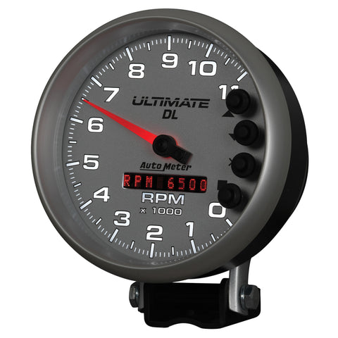 Autometer 5 inch Ultimate DL Playback Tachometer 11000 RPM - Silver - 6895