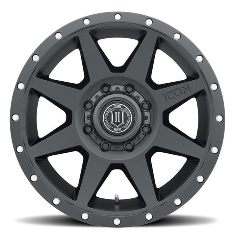 ICON Rebound 20x9 8x6.5 12mm Offset 5.5in BS 121.40mm Bore Satin Black Wheel - 1820908055SB