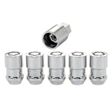 McGard Wheel Lock Nut Set - 5pk. (Cone Seat) 1/2-20 / 3/4 &13/16 Dual Hex / 1.46in. Length - Chrome - 24538