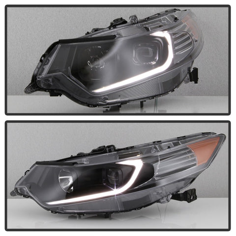 xTune 09-14 Acura TSX Projector Headlights - Light Bar DRL - Black (PRO-JH-ATSX09-LB-BK) - 9042218