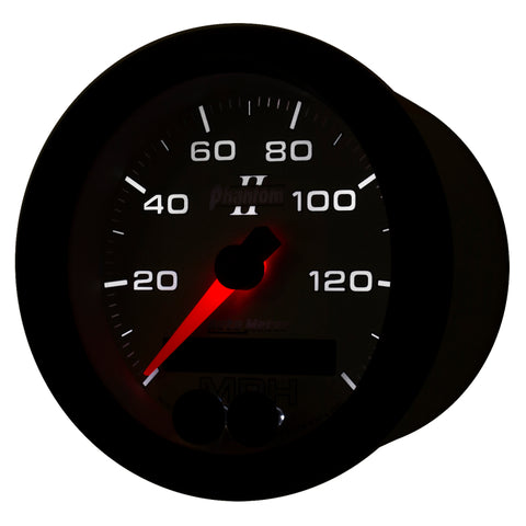 Autometer Phantom II 3-3/8in 0-140MPH In-Dash Electronic GPS Programmable Speedometer - 7580