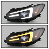 Spyder Subaru Impreza WRX 15-20 Halogen High-Power LED Headlights- Black PRO-YD-SWRX15HALAP-SBSEQ-BK - 5088093