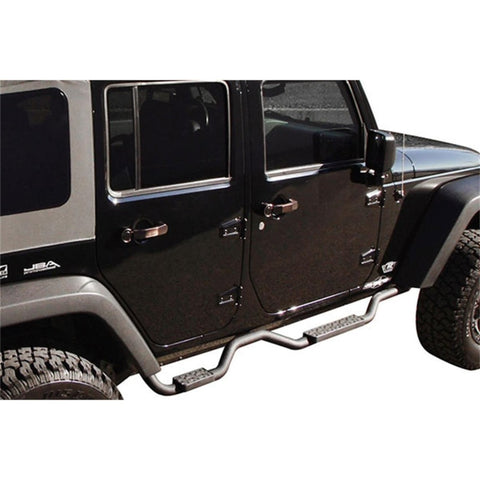 Rampage 2007-2018 Jeep Wrangler(JK) Unlimited Side Bar Drop Step Slimline - Black - 26628