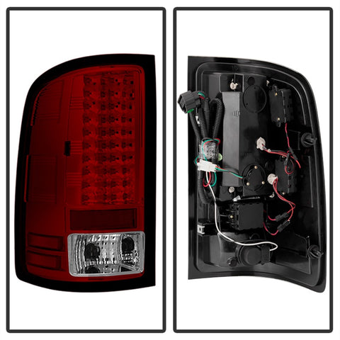 Spyder GMC Sierra 07-13 (Not 3500 Dually 4 Rear Wheels)LED Tail Lights Red Clear ALT-YD-GS07-LED-RC - 5014955