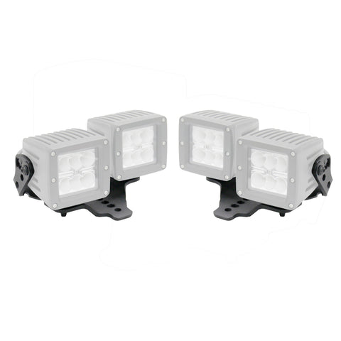 Go Rhino 18-20 Jeep Wrangler JL/JLU/Gladiator JT Light Mount - Two 3in Cubes - 731230T