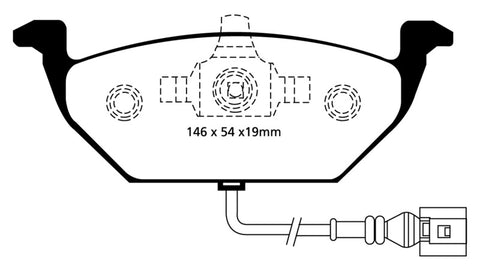 EBC 00-05 Volkswagen Beetle 2.0 Redstuff Front Brake Pads - DP31329C