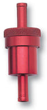 Russell Performance Red Street Fuel Filter (3in Length 1-1/8in diameter 5/16in inlet/outlet) - 645070