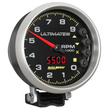 Autometer 5 inch Ultimate III Playback Tachometer 9000 RPM - Black - 6887