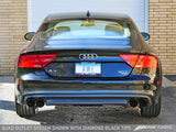 AWE Tuning Audi C7 A7 3.0T Touring Edition Exhaust - Quad Outlet Diamond Black Tips - 3015-43078