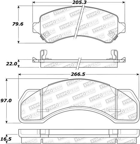 StopTech Street Brake Pads - 308.07170