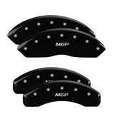 MGP 4 Caliper Covers Engraved Front & Rear MGP Black finish silver ch - 29192SMGPBK