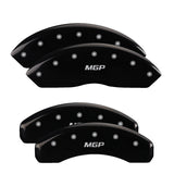 MGP 4 Caliper Covers Engraved Front & Rear MGP Black finish silver ch - 10240SMGPBK