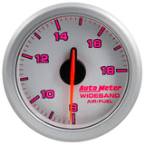 Autometer Airdrive 2-1/6in Wideband Air / Fuel Gauge 10:1-17:1 ARF Range - Silver - 9178-UL