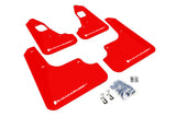 Rally Armor 08-17 Mitsubishi EVO X Red UR Mud Flap w/ White Logo - MF10-UR-RD/WH