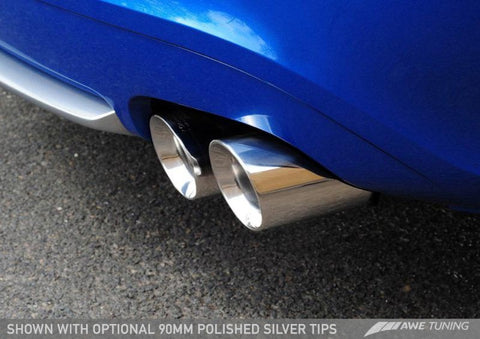 AWE Tuning Audi B8.5 S5 3.0T Track Edition Exhaust - Chrome Silver Tips (90mm) - 3010-42046