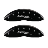 MGP 4 Caliper Covers Engraved Front & Rear SSR Black finish silver ch - 34006SSSRBK