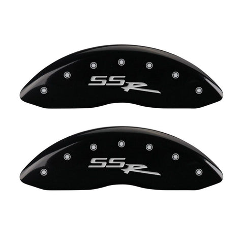 MGP 4 Caliper Covers Engraved Front & Rear SSR Black finish silver ch - 34006SSSRBK