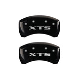 MGP 4 Caliper Covers Engraved Front Cadillac Engraved Rear XTS Black finish silver ch - 35008SXTSBK