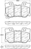 StopTech Performance 08-09 Infiniti FX50/G37 Rear Brake Pads - 309.13470