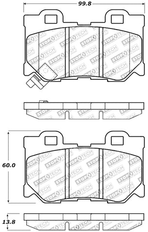 StopTech Performance 08-09 Infiniti FX50/G37 Rear Brake Pads - 309.13470