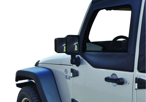 Rampage 2007-2018 Jeep Wrangler(JK) Mirror Extensions - Black - 8605