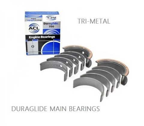 ACL 1967-1998 Chevy V8 267/305/327/350 Trimetal Standard Size Main Bearing Set - 5M909P-STD