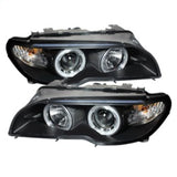 Spyder BMW E46 3-Series 04-06 2 DR Projector Halogen Model- LED Halo Blk PRO-YD-BMWE4604-2DR-HL-BK - 5077141