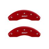 MGP Front set 2 Caliper Covers Engraved Front MGP Red finish silver ch - 10199FMGPRD